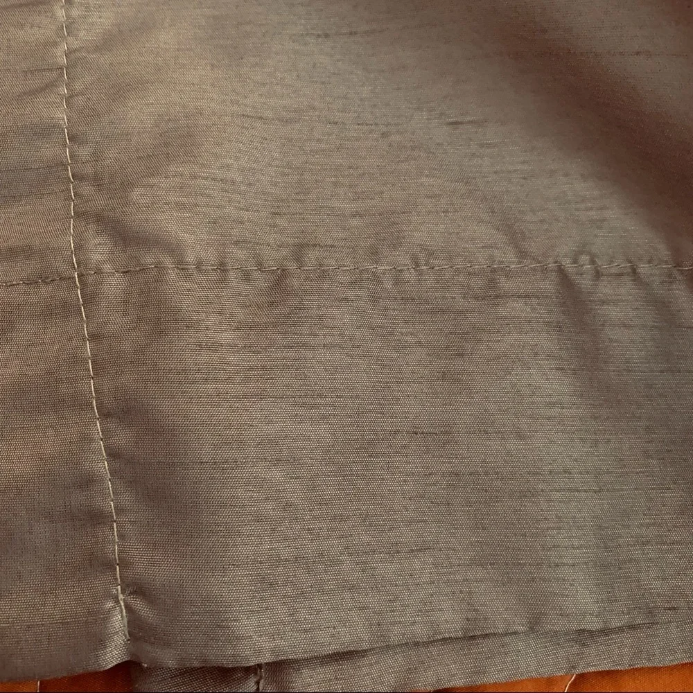 Curtains set of 3 pieces mocha /black curtain  double layer